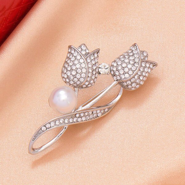 Elegant Tulip - Shaped Brooch - Image 3