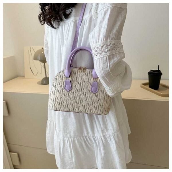 Straw Shell - Shaped Handbag - Image 10