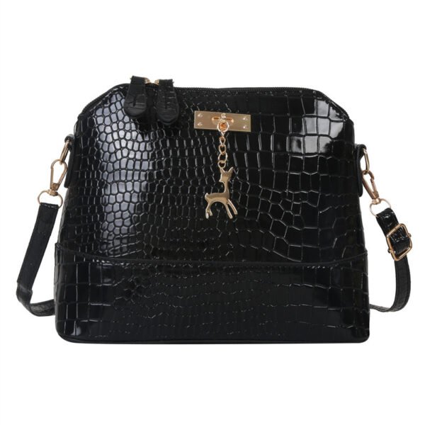 Stylish Crocodile - Patterned PU Shell - Shaped Bag - Image 5