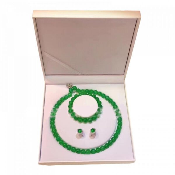 Emperor Green Chalcedony Jewelry Set - Image 5