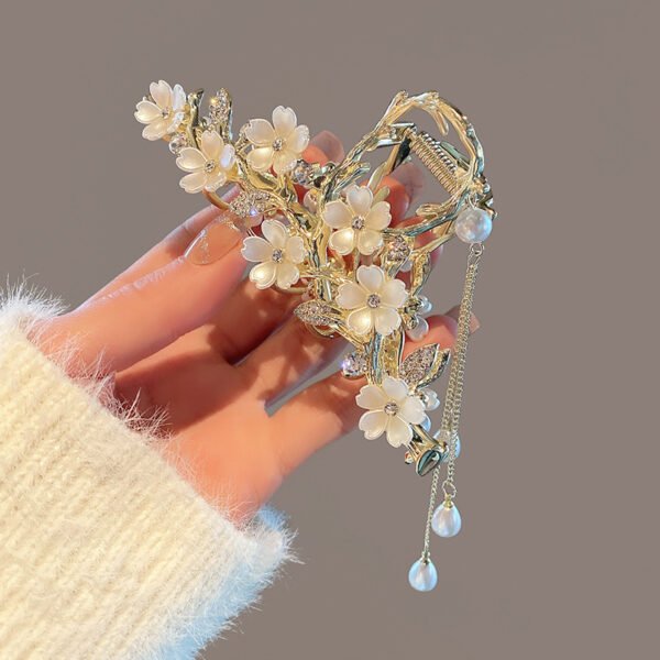 Bell Orchid Tassel Hair Clip - Image 2
