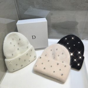 Handmade Rhinestone Winter Beanie