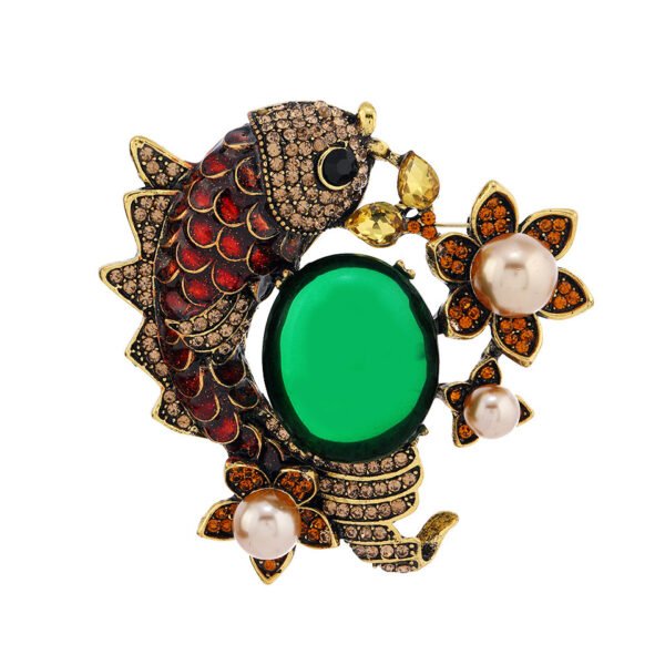 Retro Fish - Shaped Brooch - Image 3