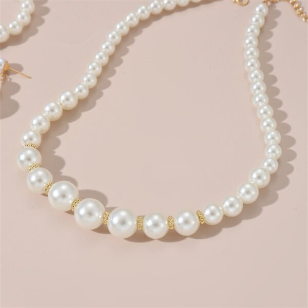 Handmade White Pearl Children’s Jewelry Set - Image 3