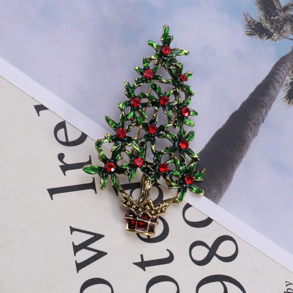 Christmas Tree Alloy Brooch - Image 4