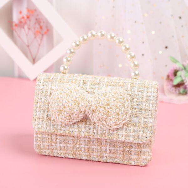 Pearl - Embellished Tweed Small Shoulder Bag - Image 2