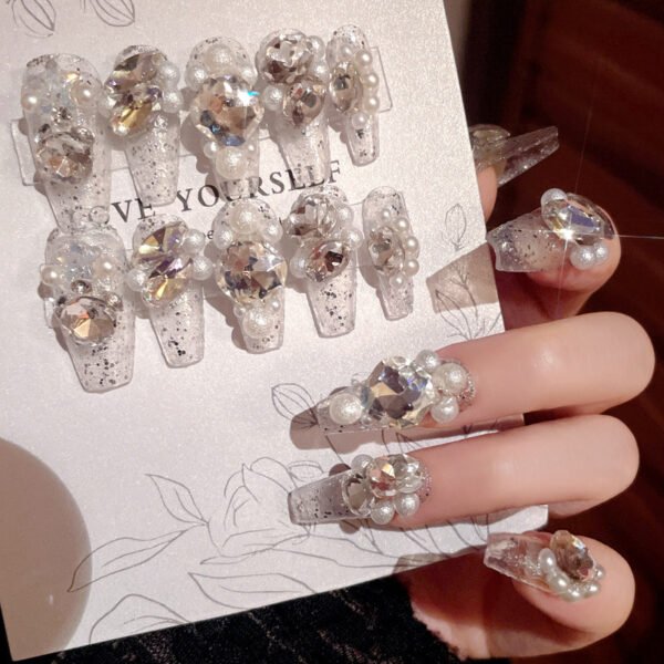 Stick-on Nails with Rhinestones - Image 2