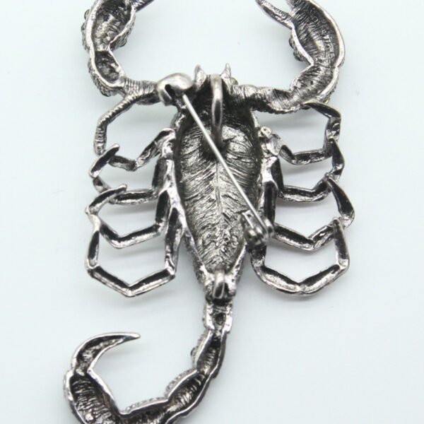 Black Rhinestone Scorpion Brooch - Image 6
