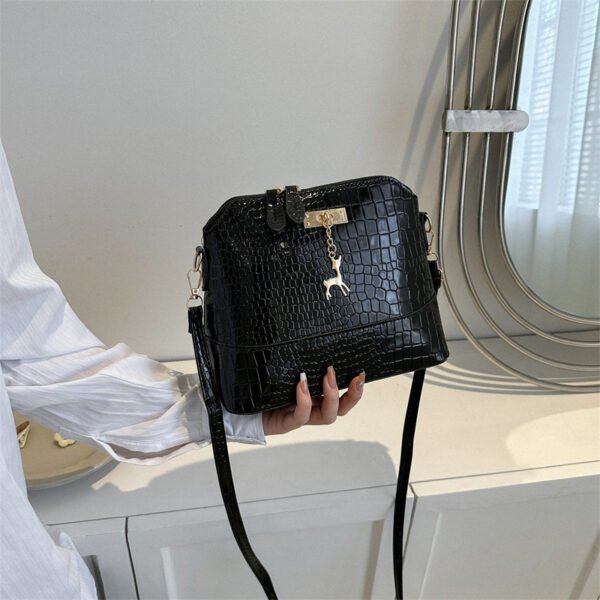 Stylish Crocodile - Patterned PU Shell - Shaped Bag - Image 10