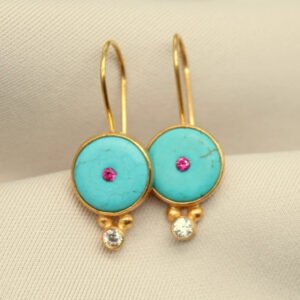 Bohemian Turquoise Pendant Earrings