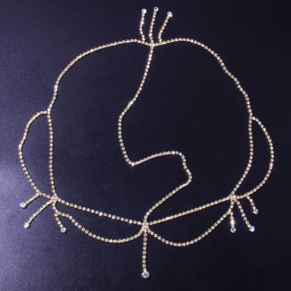 Tassel Niche Rhinestone Bridal Headdress - Image 5