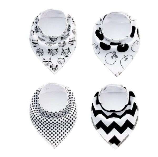 4 - Piece Cotton Bandana Baby Bibs - Image 5