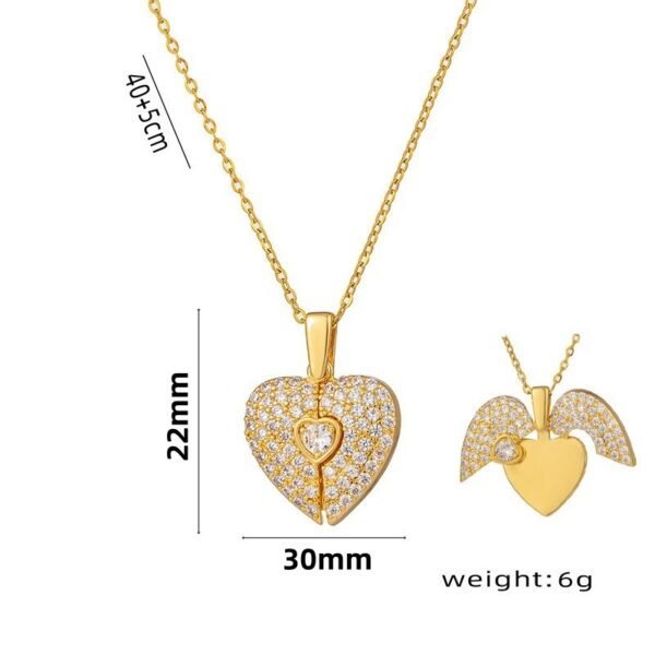 Titanium Steel Plated Love - Shaped Necklace - Image 2
