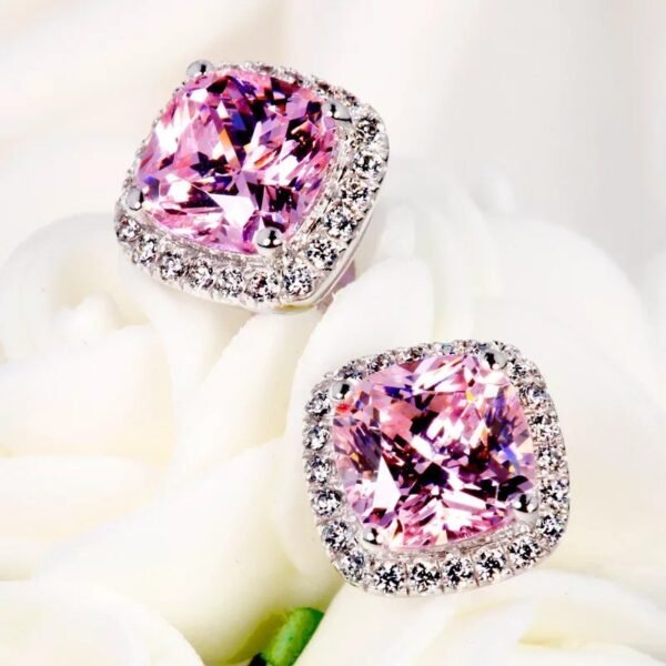 Geometric Zircon Earrings - Image 4