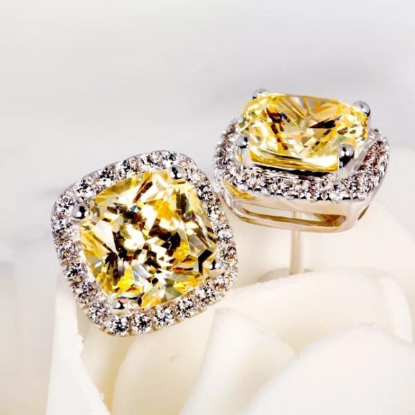 Geometric Zircon Earrings - Image 3