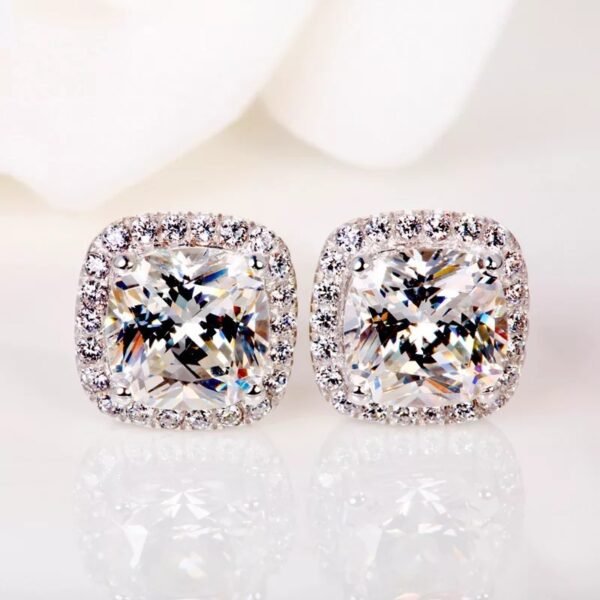 Geometric Zircon Earrings - Image 5