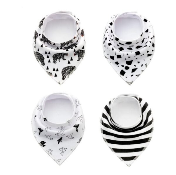 4 - Piece Cotton Bandana Baby Bibs - Image 8