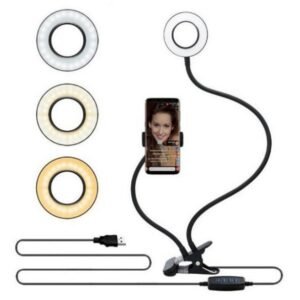 Clip - On Selfie Ring Light with Phone Holder