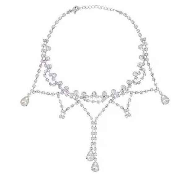 High - End Rhinestone Choker Necklace - Image 2