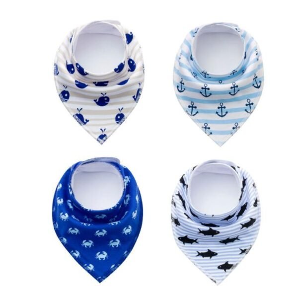 4 - Piece Cotton Bandana Baby Bibs - Image 10