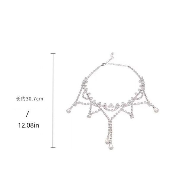 High - End Rhinestone Choker Necklace - Image 3