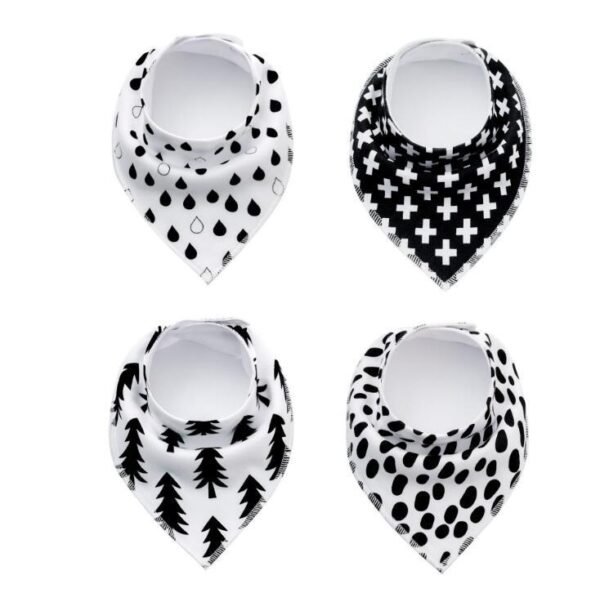 4 - Piece Cotton Bandana Baby Bibs - Image 6