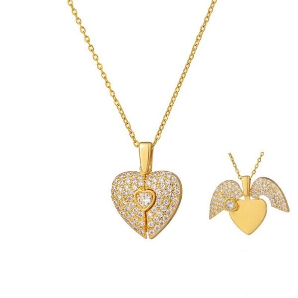Titanium Steel Plated Love - Shaped Necklace - Image 3