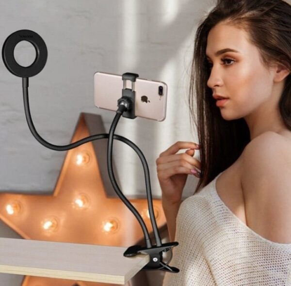 Clip - On Selfie Ring Light with Phone Holder - Image 5