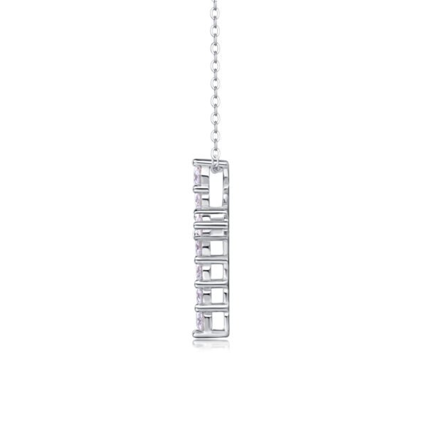 Diamond - Like Cross Pendant Necklace - Image 2
