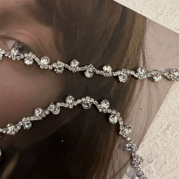 Light Luxury Diamond - Like Collar Necklace - Image 3